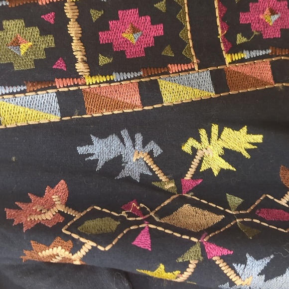 Zara 3/5 Navy Embroidered Jacket Size S - Picture 5 of 7